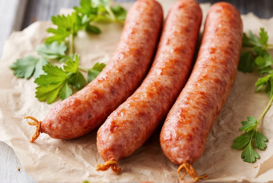 Sausages on a grill