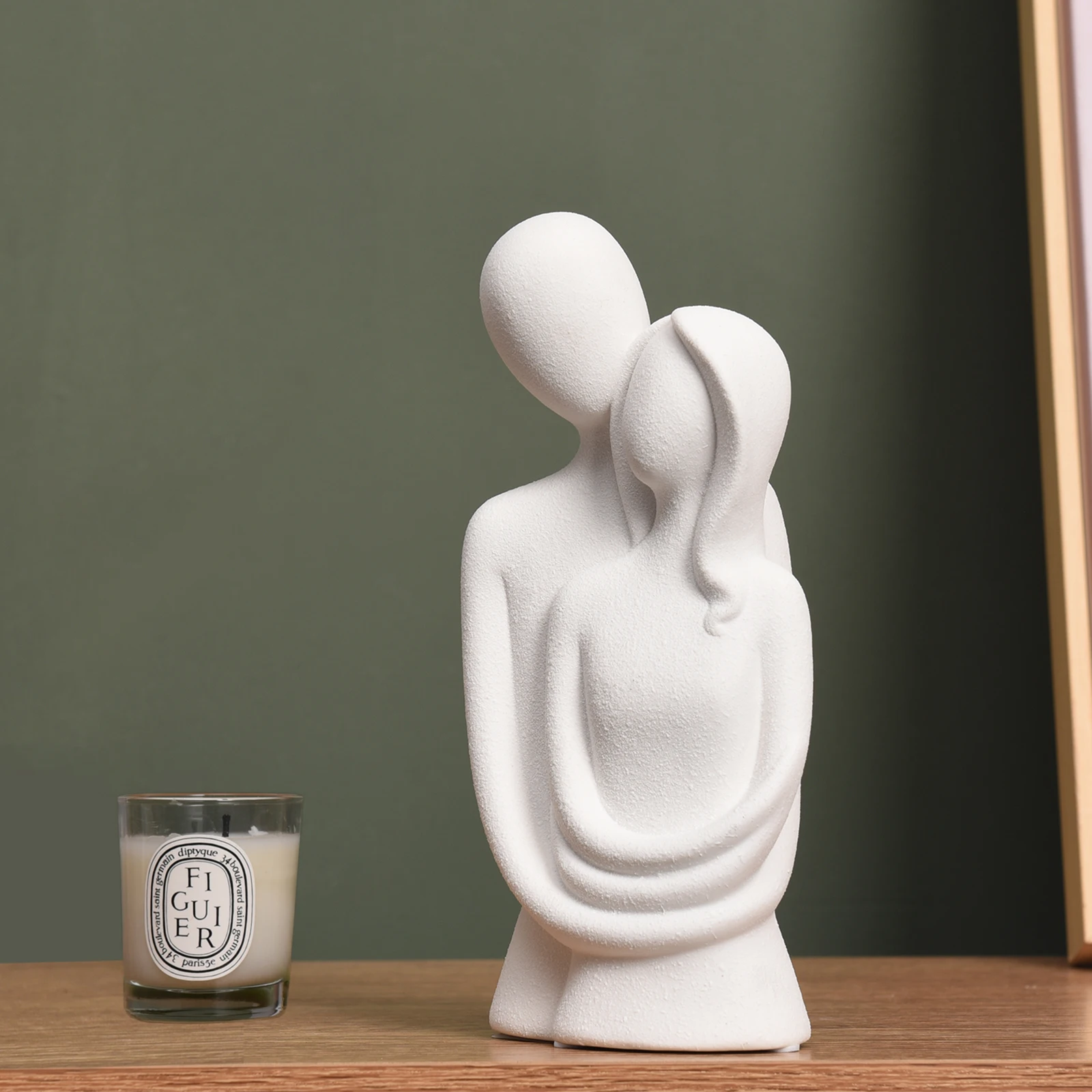 

Custom Couple Abstraction Body Desk Figurine Ceramic Wedding Table Character Decoration