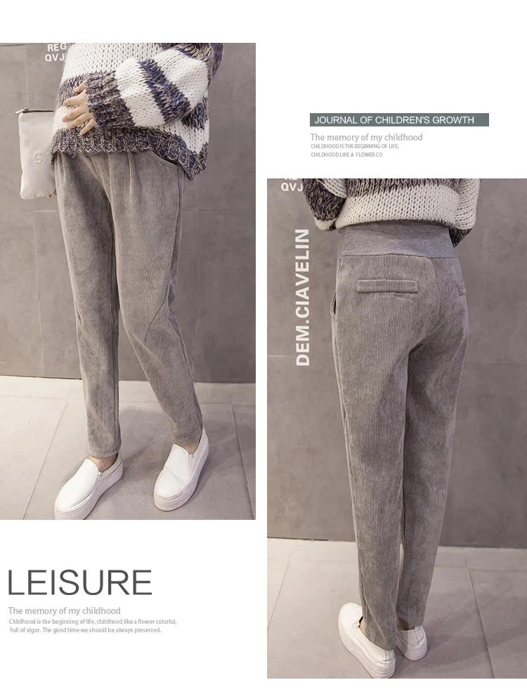 Corduroy Pants Maternity Trousers 