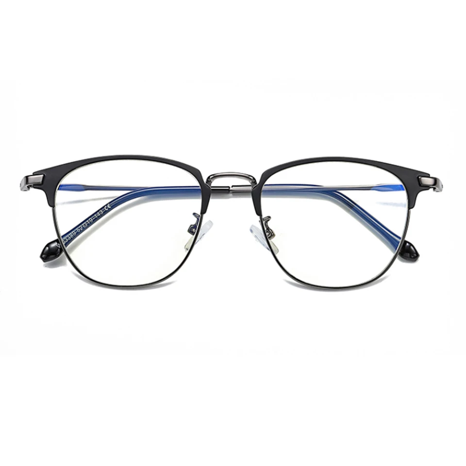 

Men Women Metal Blue lght blocking glasses High quality plating square metal optical frames ready stock, 4 colors