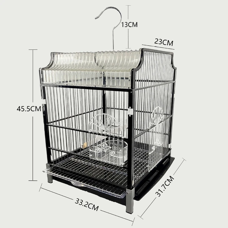 

Supplier Wholesale Large Cage Bird Cages Breeding For Outdoor feeding, Black, white