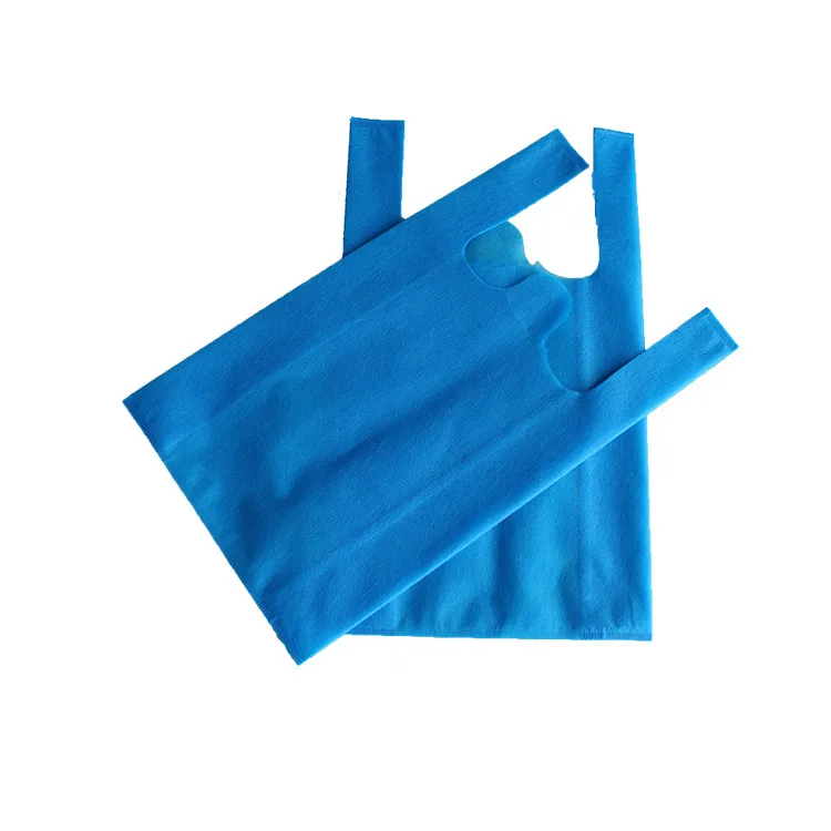 

Non-woven t-shirt bag 45gsm white or with logo, White or by customer's needs