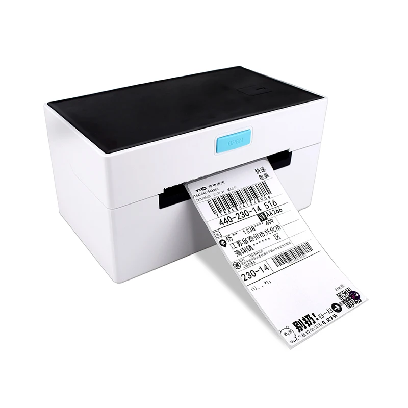 

USB LAN blue tooth tag office invoice barcode best shipping waybill sticker label printer receipt impresora, White