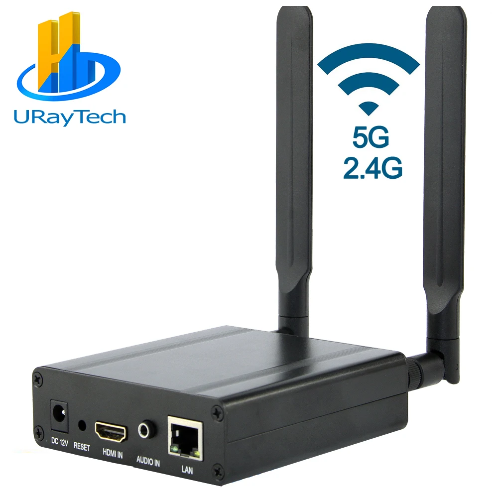 

URay MPEG4 H.264 AVC WIFI HDMI Video Streaming Encoder HDMI Transmitter Live Broadcast Encoder Wireless H.264 IPTV Encoder
