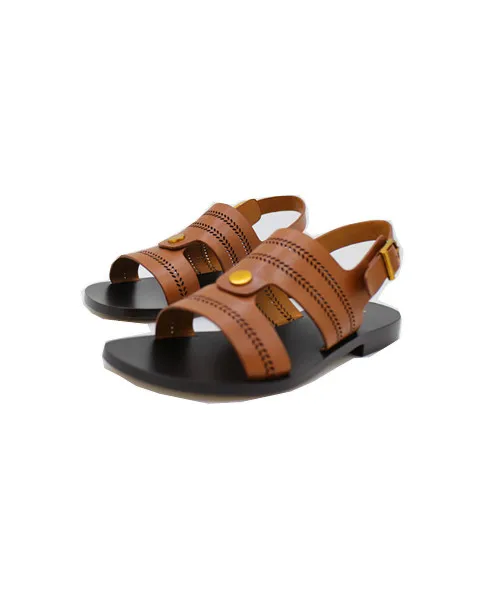 

2021 Summer Women Genuine Leather Strap Ladies Indoor Outdoor Flat Sandals Shoes