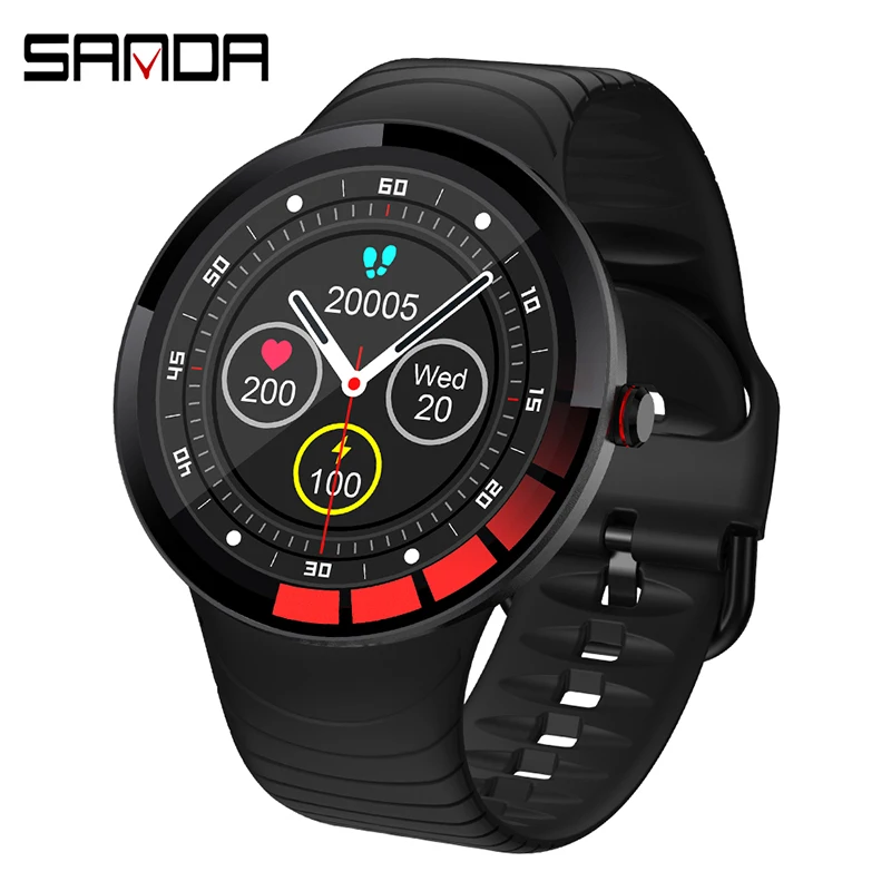 

SANDA E3 Branded Watches Temperature Alarm Heart Rate Clock Sport Adult Android Smart Watch