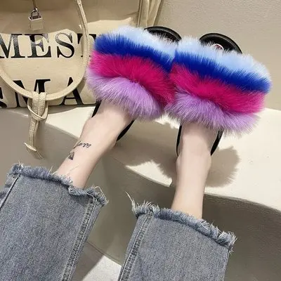 

Fox wool slippers