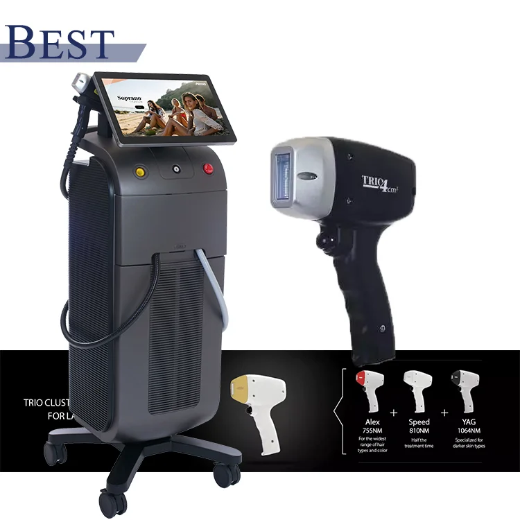 

hot sell newest Alma 3 wave 755nm 808nm 1064nm soprano diode laser hair removal machine Weifang China cheap price for clinic