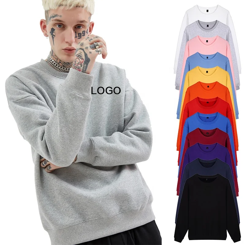 

Wholesale High Quality Plain Blank Printed Oversized Crew Neck Sports Mens Hoodie Crewneck Sweatshirt Custom