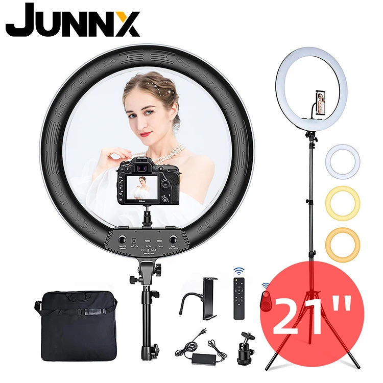 

Beauty 21inch 54cm 3000-6000K Dimmable Ringlight Camera Video Live Broadcast Makeup Selfie Big LED 21 Inch Ring Light