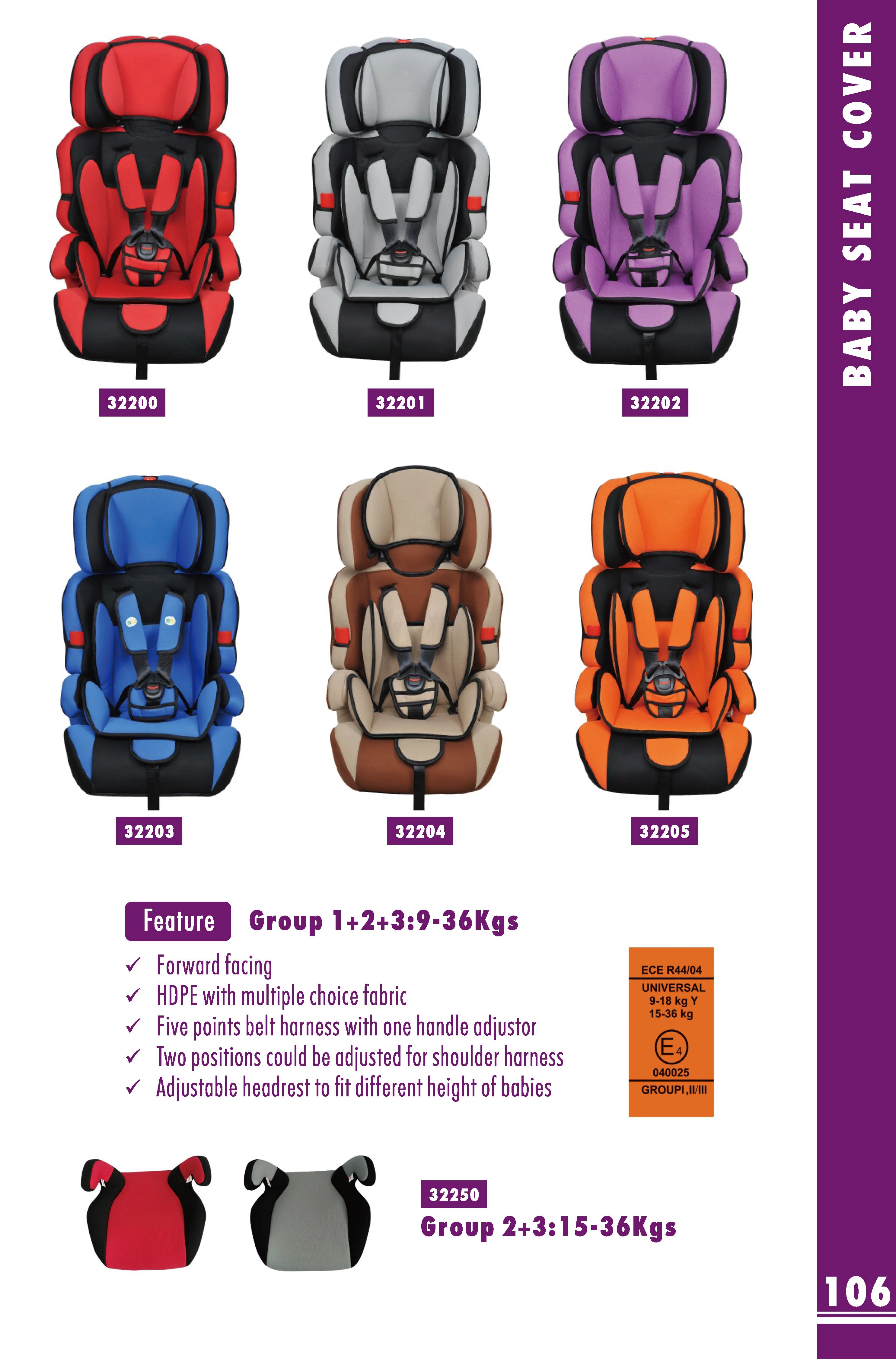 TIIKERI All In One High Quality Car Seat isofix booster seat Angled for Comfort and Safety For Kids