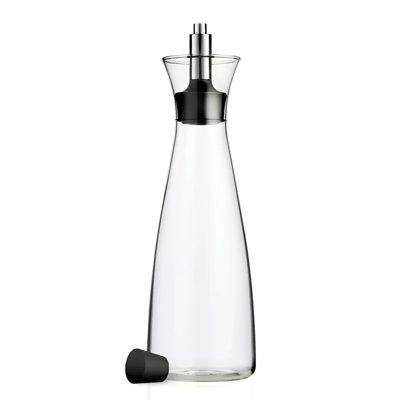

High Quality 500ml Borosilicate Glass Oil Pot Kitchen Oil Pot Without Handle Stainless Steel Silicone Lid