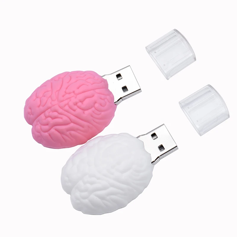 

JASTER USB2.0 cartoon pen drive brain type usb 4GB 8GB 16GB 32GB 64 GB 128GB flash memory birthday gift, Color