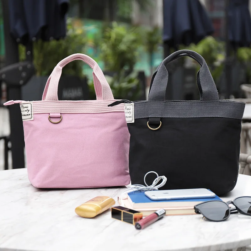 

Hand-Carried Canvas Bag Hot-Selling Solid Color Thick Hand-Carried Bag Mummy Bag
