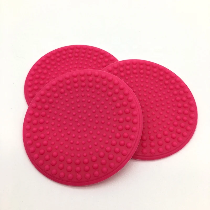 

Silicone Makeup Brush Cleaner Pad Make Up Washing Brush Gel Cleaning Mat Hand Tool Foundation Makeup Brush Scrubber Board, Pink