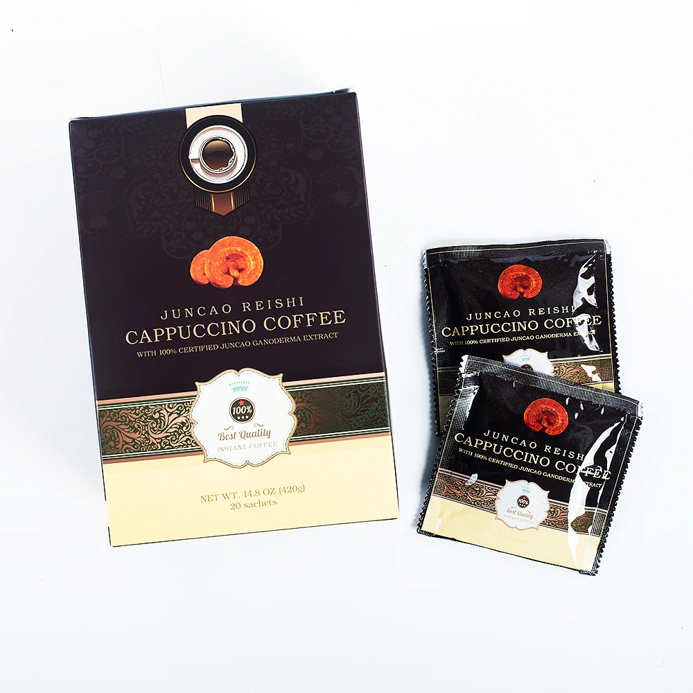 free shipping flavored ganoderma cappuccino reishi instant coffee organic coffe