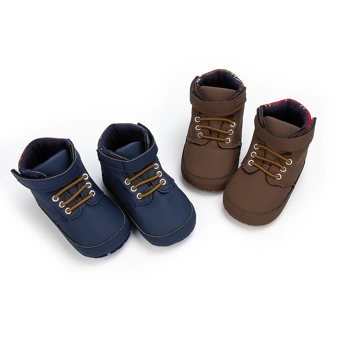 

New design Toddler Soft Sole Boy Winter Ankle 0 2 Years Infant Baby Boots, Dark blue, brown