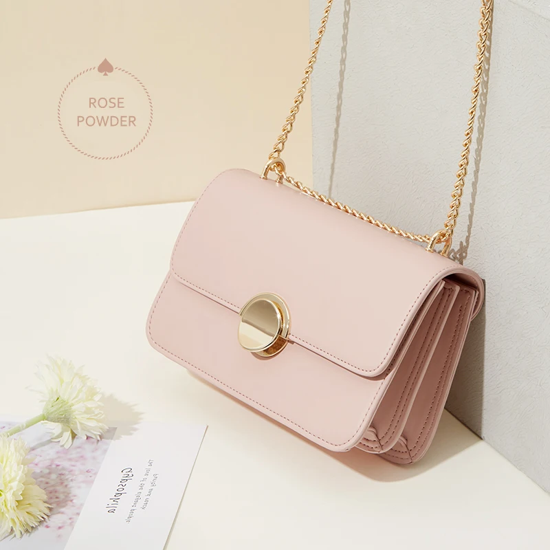 

2021 Custom Chic Fashionable Single Shoulder Messenger Square Bag For Women, 2 colors