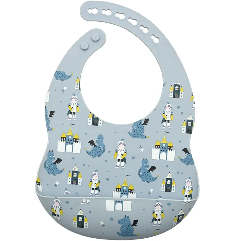 

Wholesale Factory Waterproof Easy Clean Food Grade Animal Silicone Crumb Catcher Baby Bibs, Multicolors