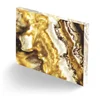 Translucent Faux Black Alabaster Sheet Stone Solid Surface For Home Interior Countertops & Kitchen Decors