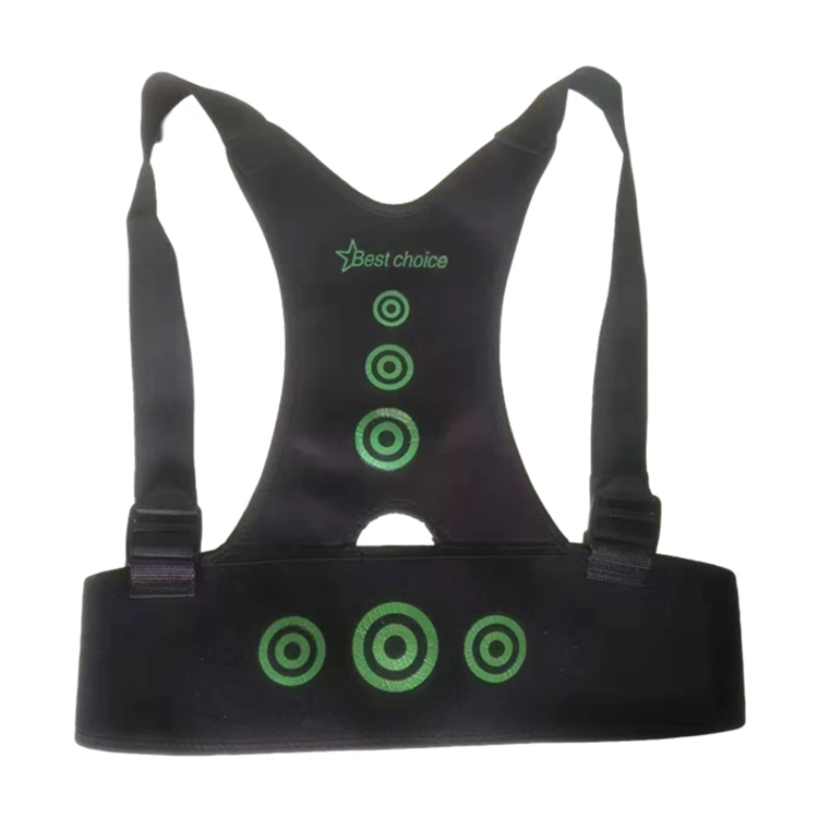 

Adjustable Magnetic Clavicle Posture Corrector Upper Back Brace Shoulder Lumbar Corset for Men Women, Black