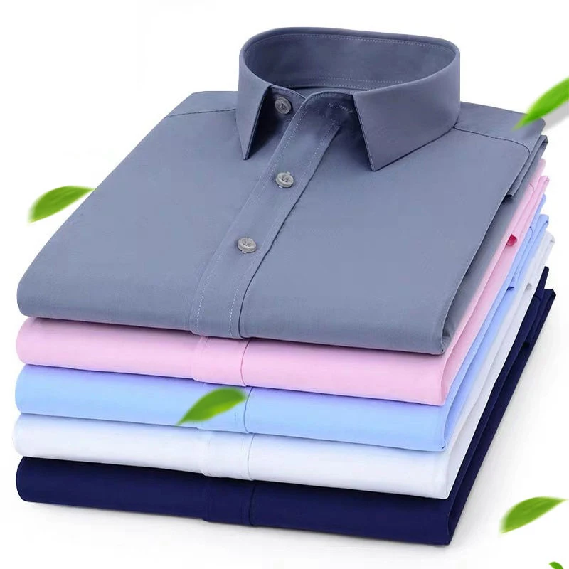 

Men And Women Shirt Custom Logo 2021 Chemises Hommes Anti Wrinkle Long Sleeve Shirts, Picture shown