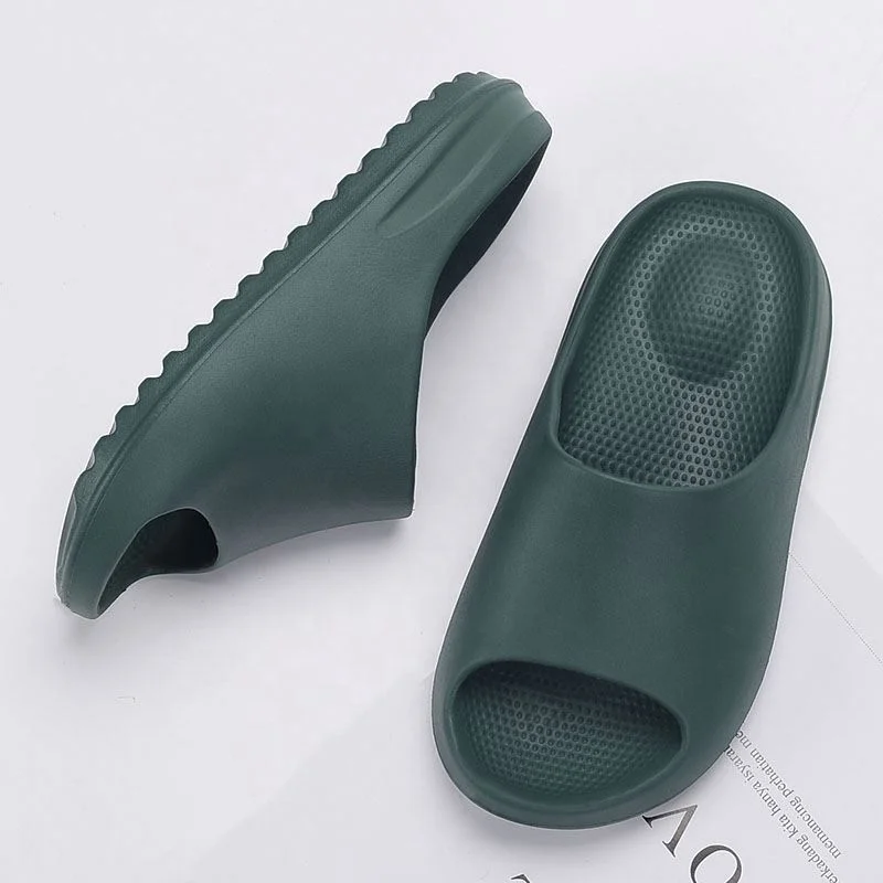 

Premium Air Cushion High Quality Outsole OEM Custom Emboss Slippers Sandals Rubber Slippers For Men Women, Yellow,white, black, light khaki