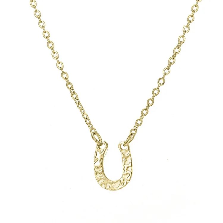 

Korean u-shaped pendant Stainless steel necklace, Picture color