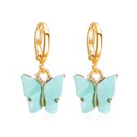 

wholesale mixed colors dangle acetate acrylic butterfly earrings for women