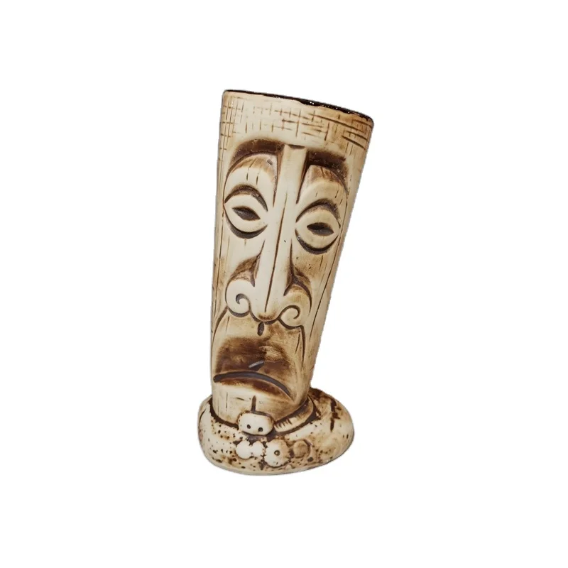 

Customized Ceramic 350 ml tiki Cup with Custom Simple Design tiki Cocktail Mug, Customized color