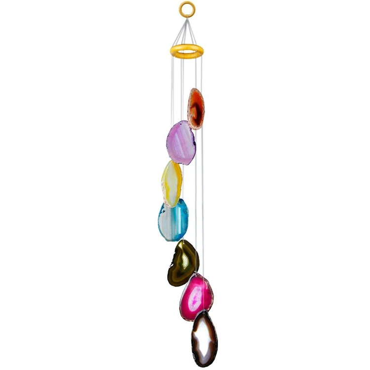 

Agate Slice Wind Chimes 8 pieces, Home Decor,