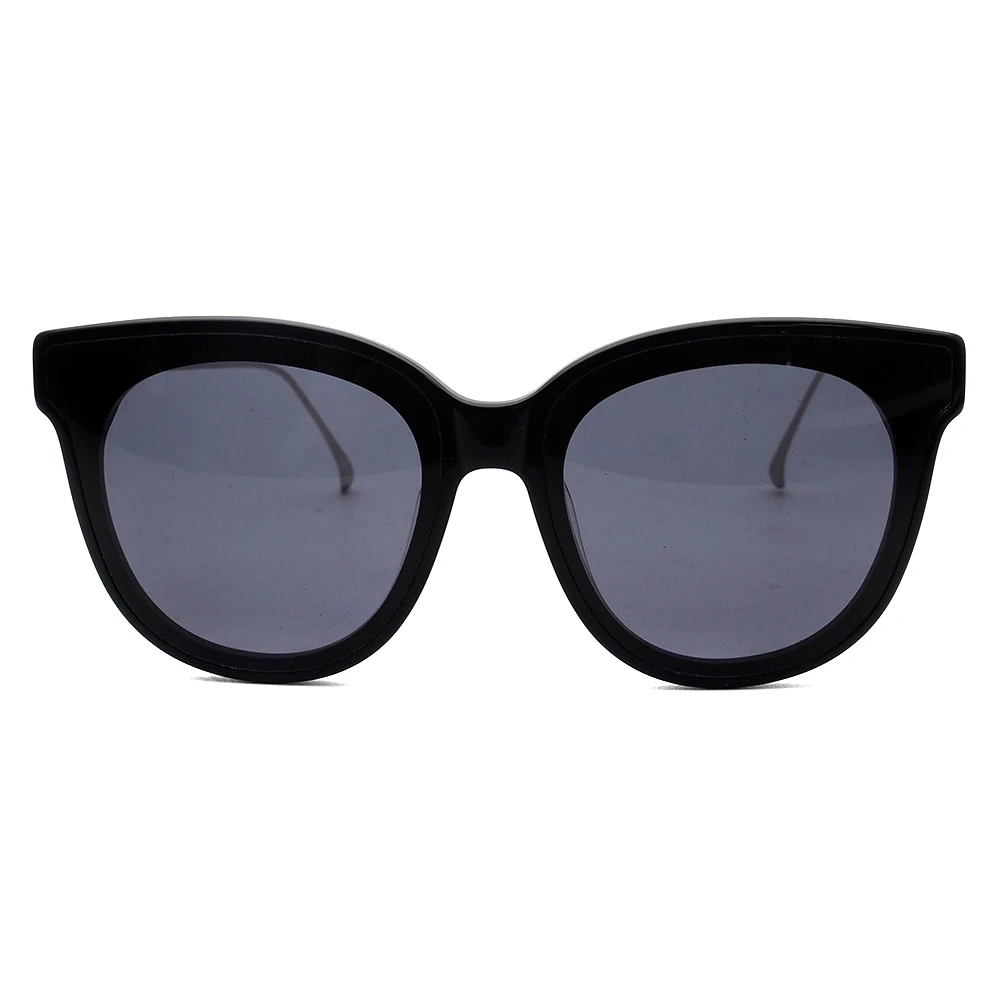 

New High Quality Fashion Retro Luxury Ladies Oversized Acetate Frames Metal Temples Outdoor Decoration UV400 Sunglasses
