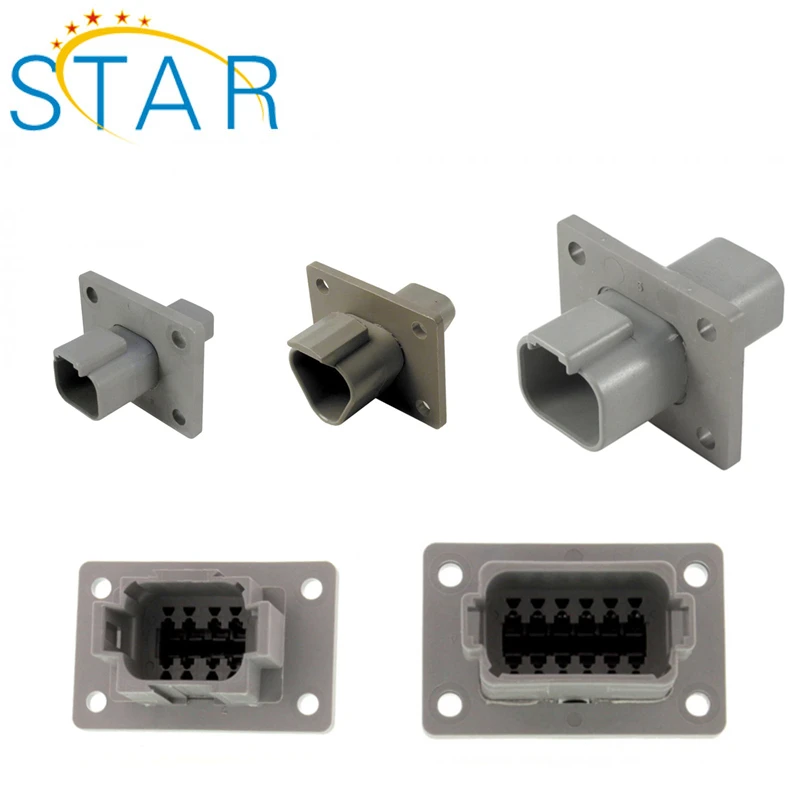 Deutsch Dt 2 Way Male Connector Car Automotive Plug Flange Mount