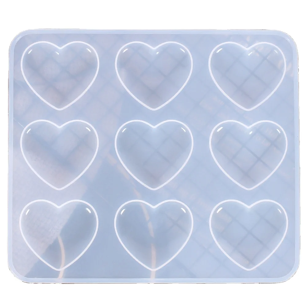 

Crystal Epoxy Handmade Heart-shaped Cake Mold Creative Mold Nine-Ge Love Silicone Mold Making Crafts Tools Wholesale