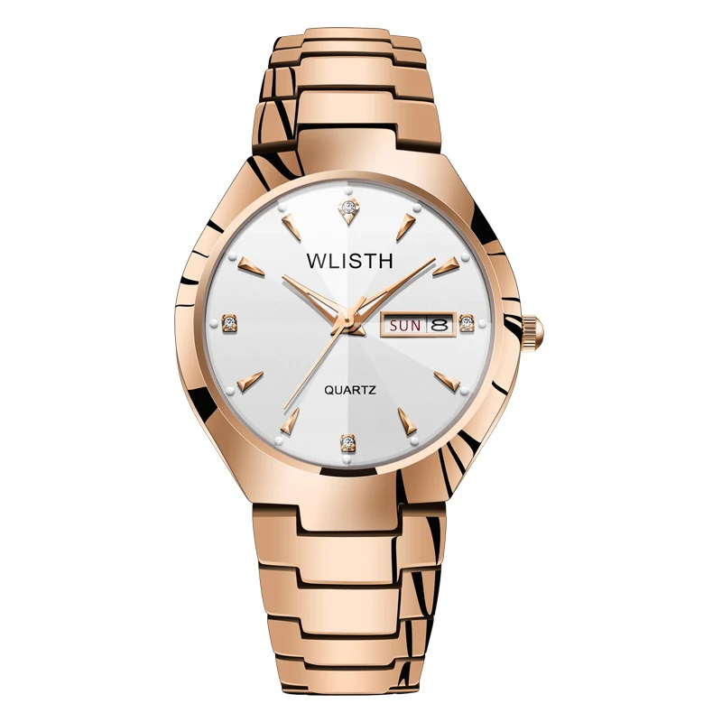

WLISTH Watches Men Fashion Business Man Watch Top Brand Luxury Quartz Gold Watch Tungsten Steel Diamonds Luminous Lover's Gift