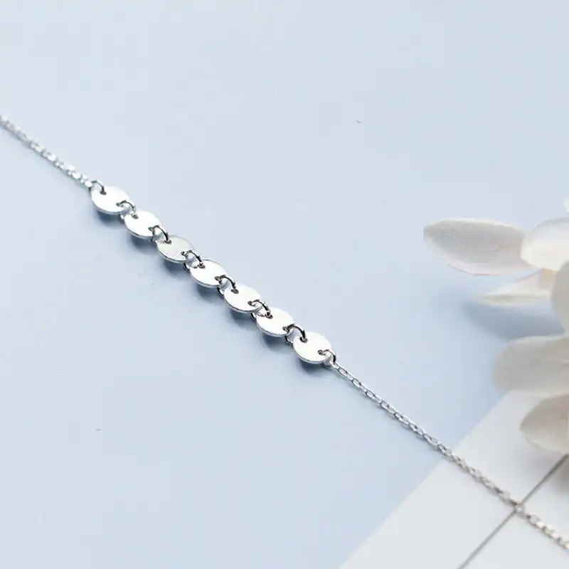 

925 sterling silver elegant short choker mini round gollsy chain diamond necklace party for women