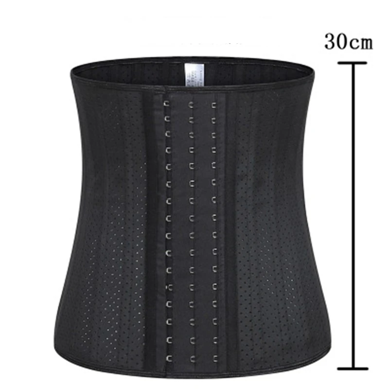 

Best Selling 25 steel bone Sexy mesh breathable latex waist trimmer, Black, white