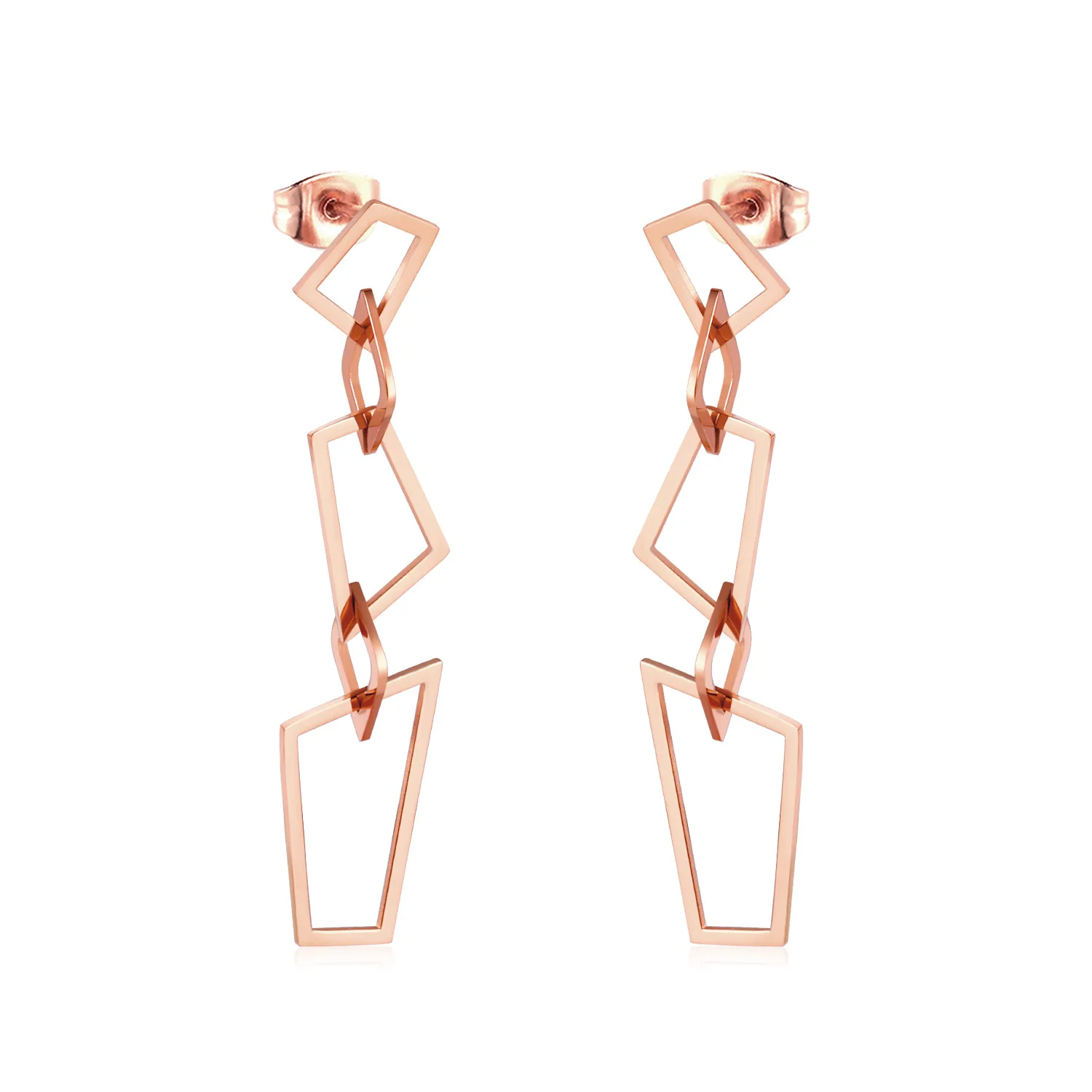 

Fashion 18k Gold Plated Irregular Drop Earrings Statement Jewelry For Women