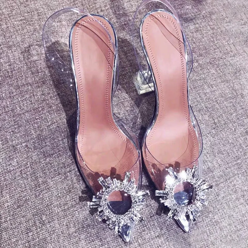 

34-42 Sexy High Heels Sandals Shoes Woman Silver Rhinestone Wedding Shoes High Heels Party Shoes Summer Height Heels Sandals, As picture