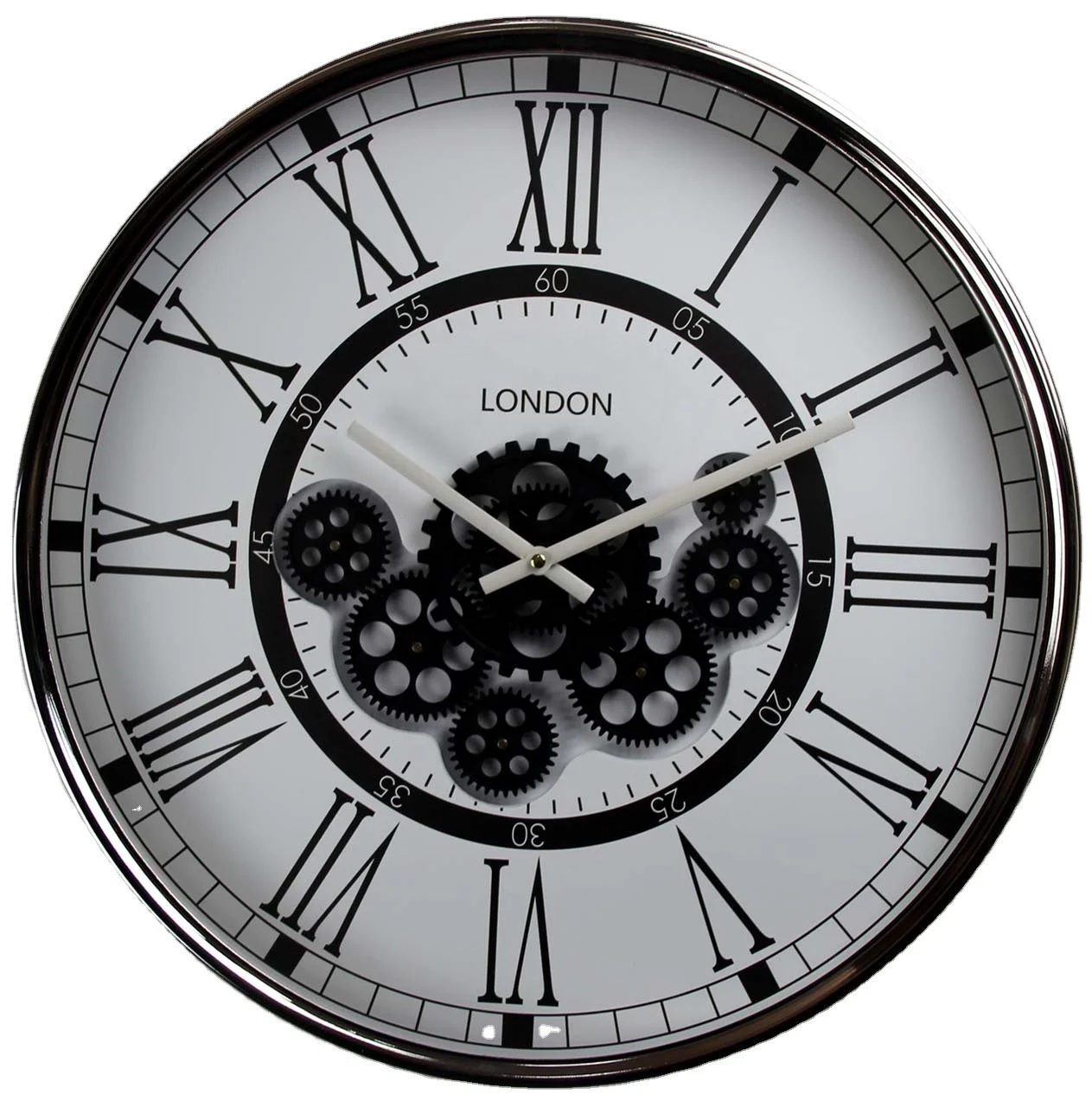 
Good quality factory directly wall clock for home retro classic COG clocks metal moving gear 