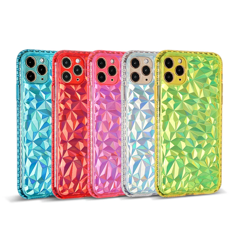 

Diamond transparent pattern design with Laser Paper phone case for iphone 13 pro/13 pro max carcasas para celulares