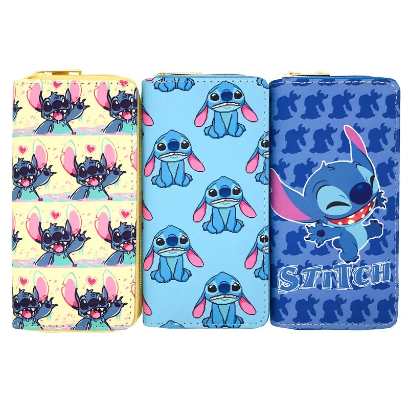 

Factory Wholesale New Professional PU PVC Wallets Child Coin Purse Cartoon Printing Original Lilo and Stitch Zipper Wallet