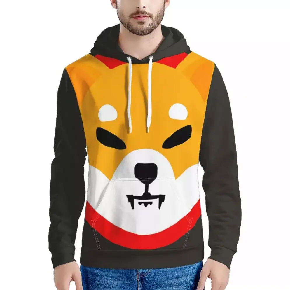 

Factory Trendy Custom Print Doge Coin Halloween Shiba Coin Gold BTC ETH Hoodies Off White, Red