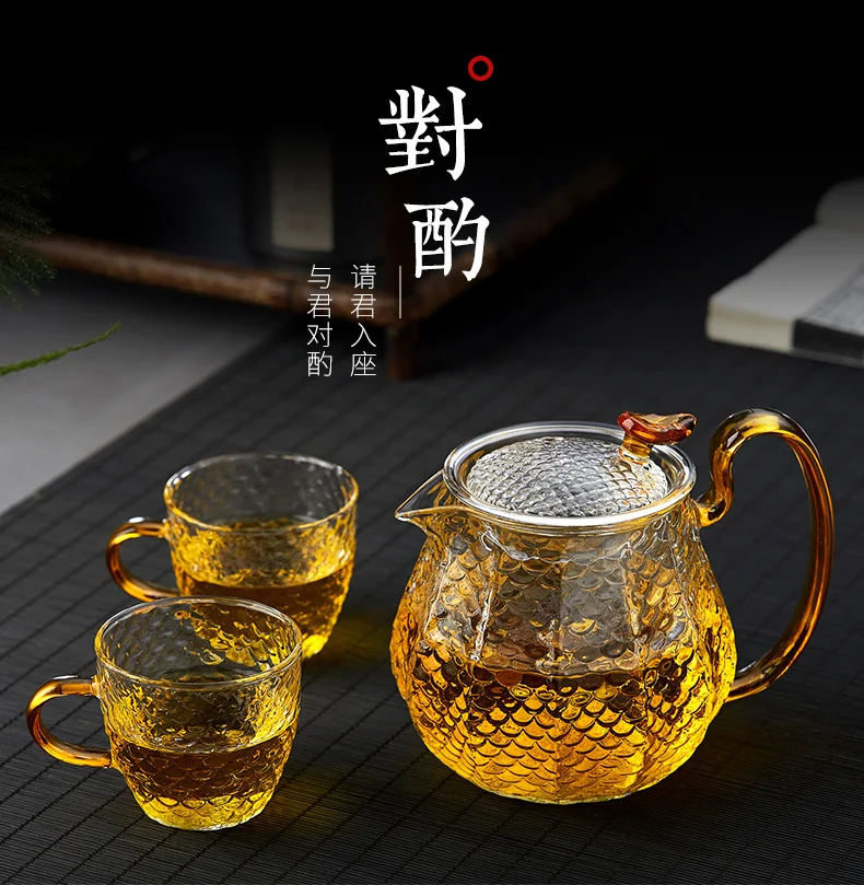 
Chinese 600ml High Borosilicate Glass Teapot With Infuser 