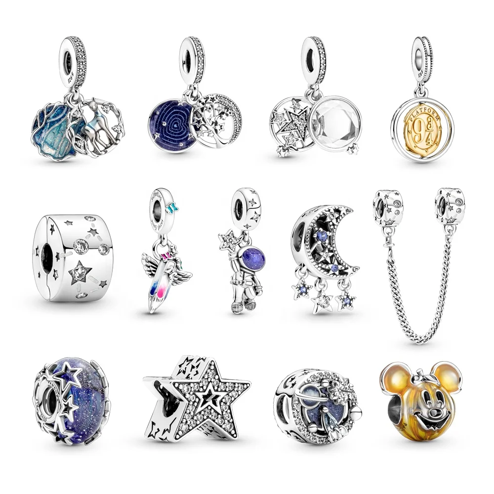 

Factory wholesale Forviona fashion charm popular flagship 925 sterling silver bracelet loose beads pendant accessories, Silver color