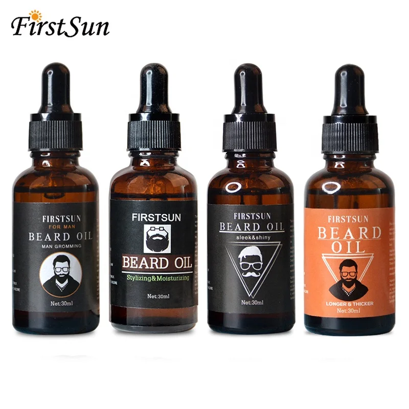 

Custom Logo 30ml Organic Men Growth Beard Oil Private Label 100% Natural Beard Grooming Kit for Men Care