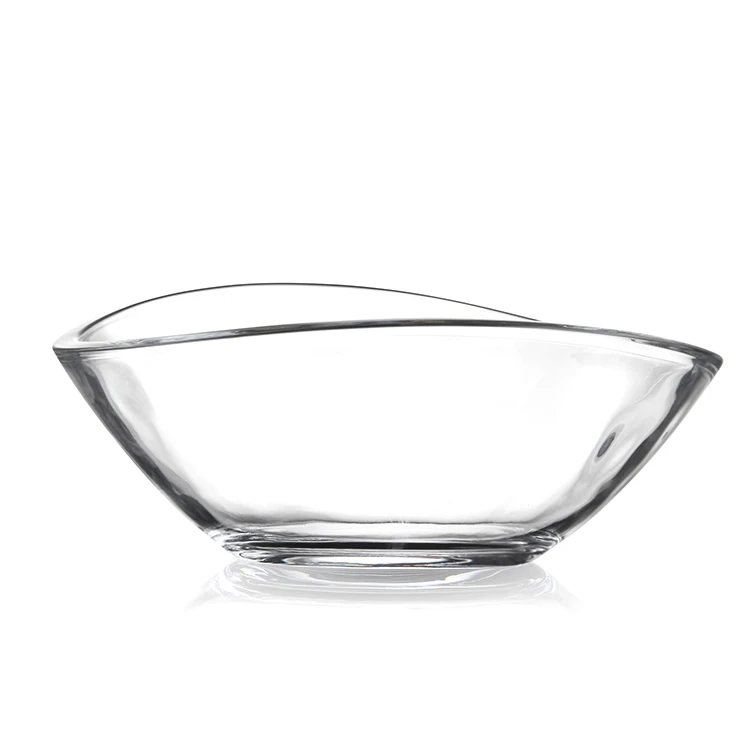 

2021 Atlantic Small Oval glass bowl decoration transprent crystal fruit tray crystal singing bowl for salad