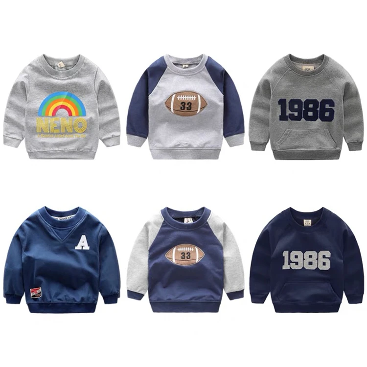 

2021 manufacturers hot-selling children's sports cotton non-hooded sweater