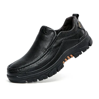 

Leather men's shoes new plus-size business suit men's shoes platform soles non-slip leather shoes, As photo