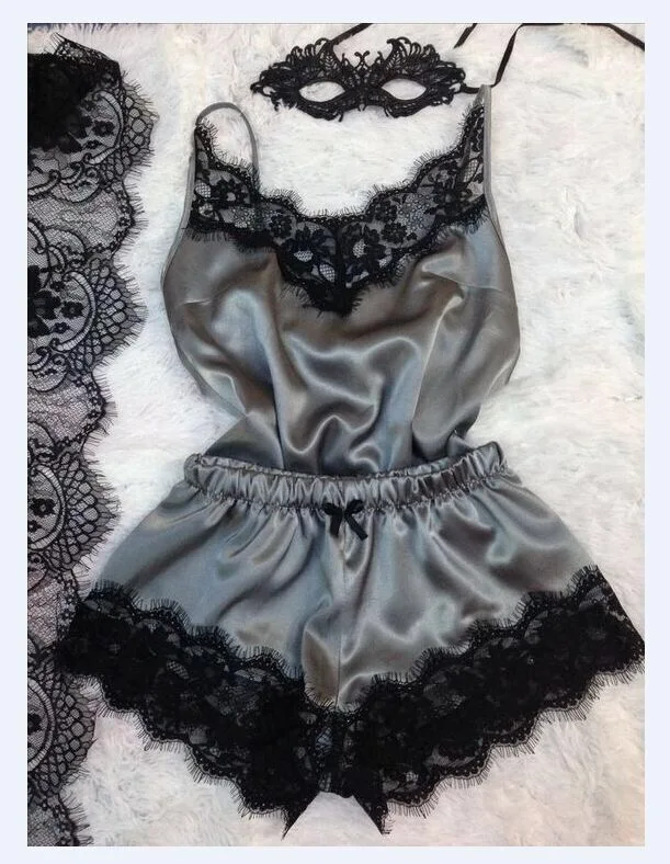 

Sexy Woman Two piecesSet Lace pattern Lady Bodysuit Lingerie